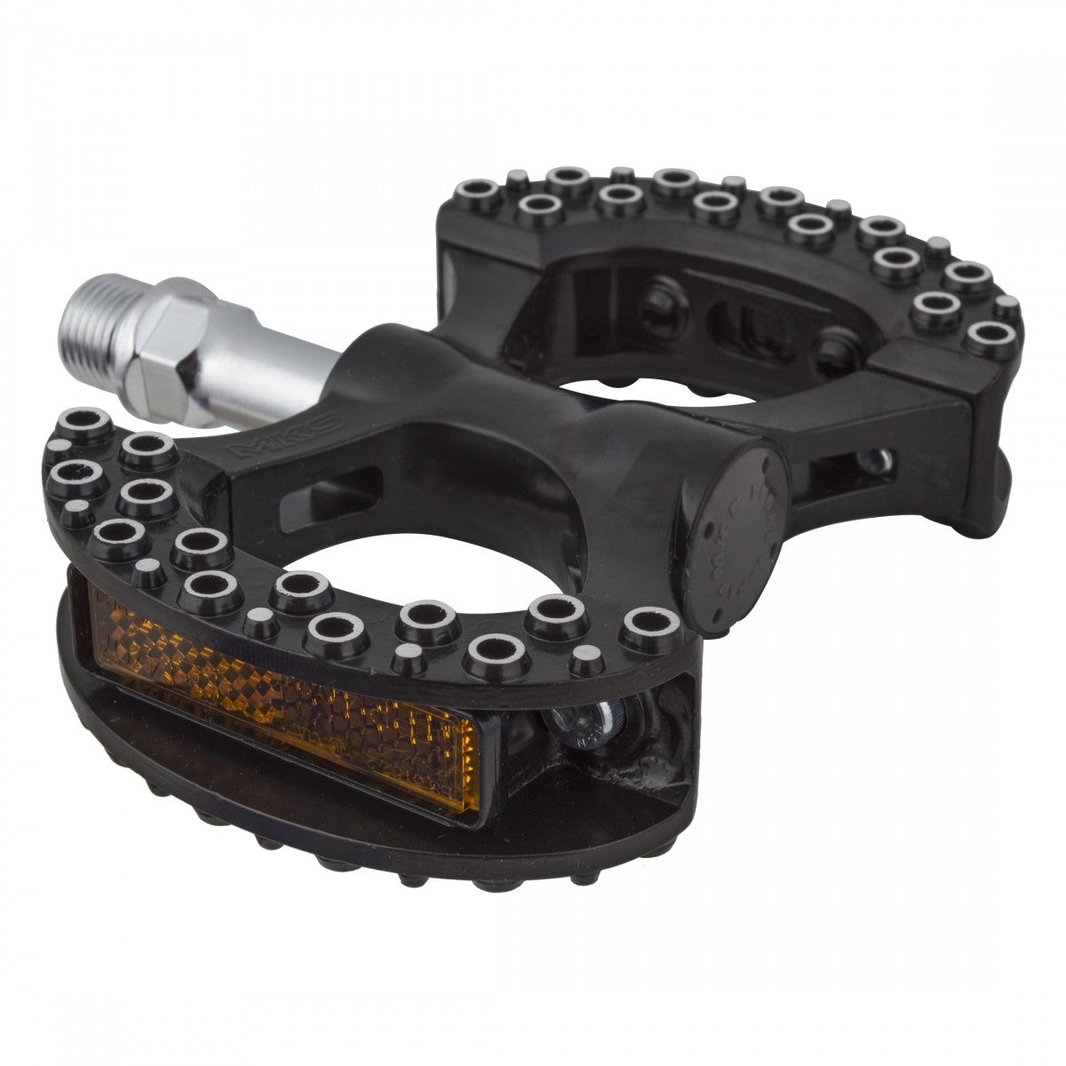 MKS Lambda 9/16" Aluminum Platform Pedals Black Anodized Finish Grip Cage 1