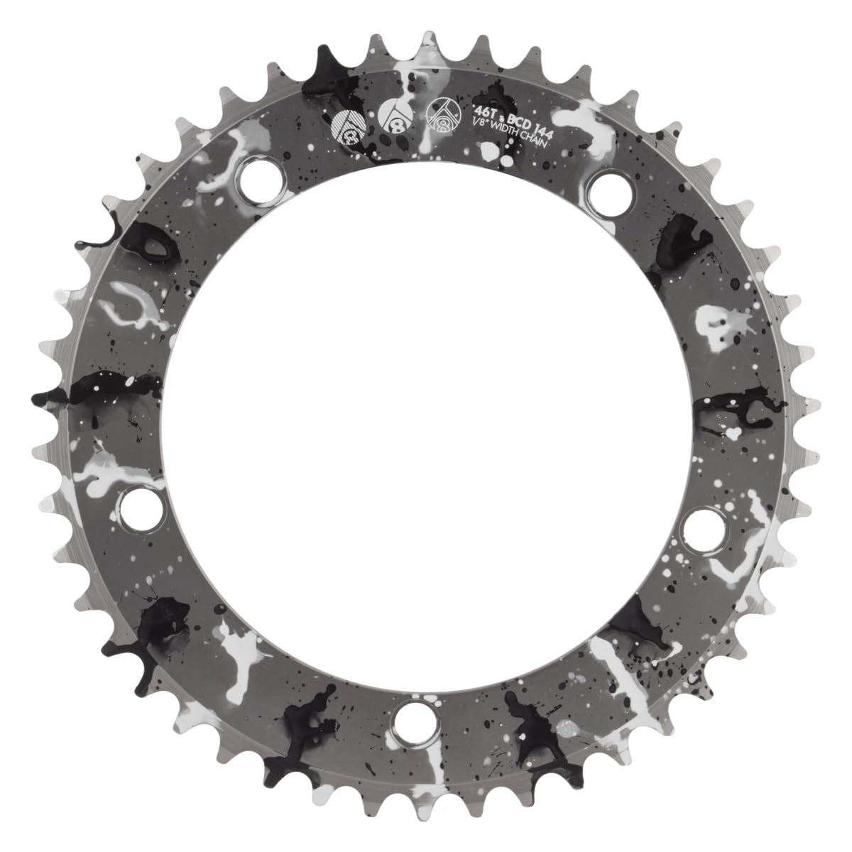 Origin8 Splat Track Chainring 46T 144mm 5-Bolt Silver 1