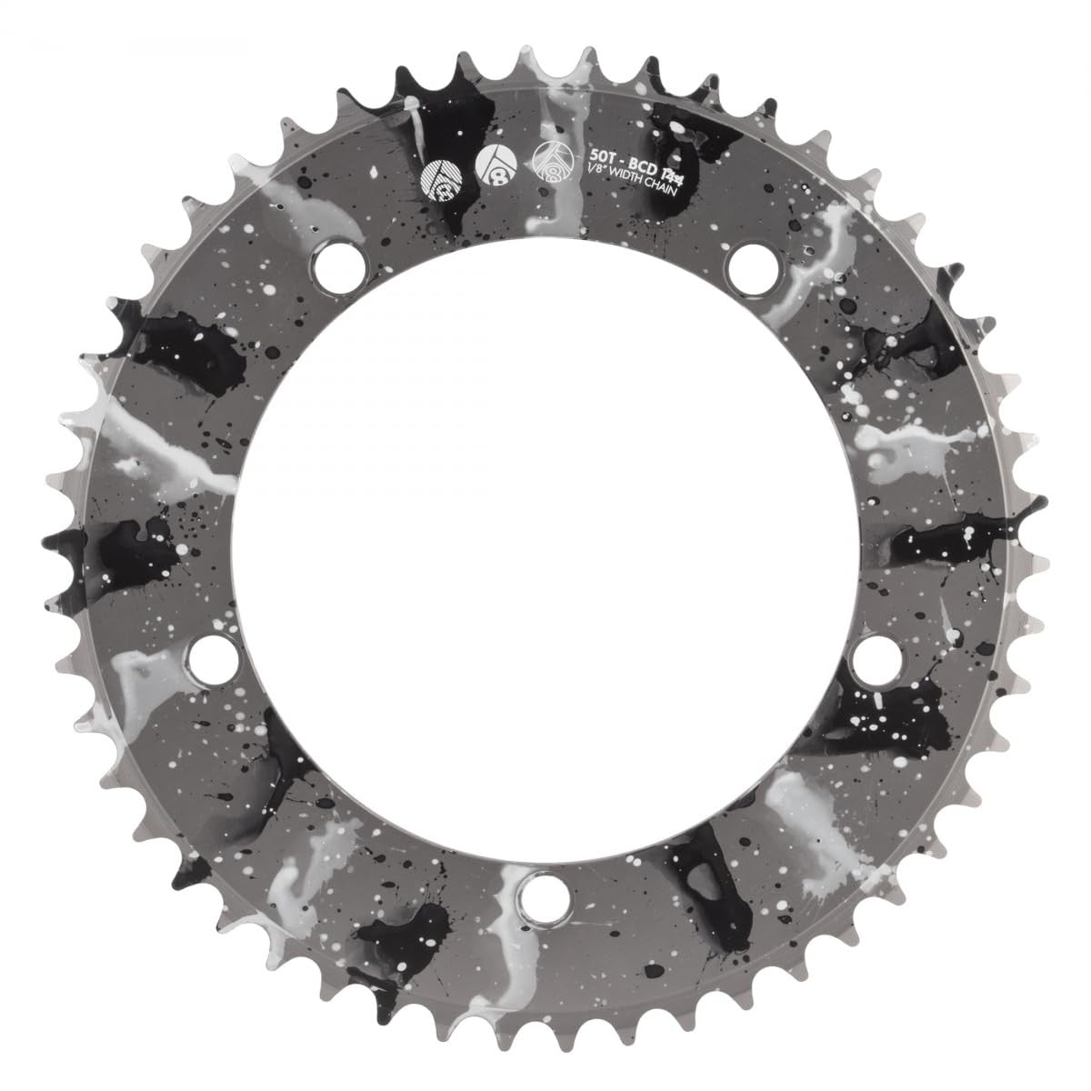 Origin8 Splat Track Chainring 50T 144mm 5-Bolt Silver 1