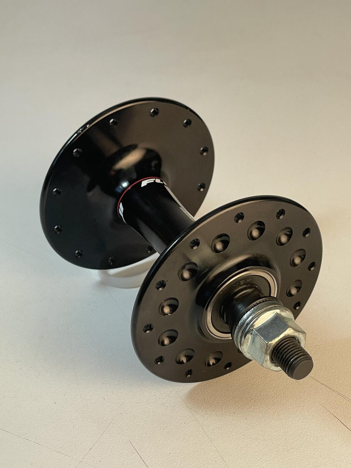 NOS Fuji CGC High Flange Front Track Hub 24h 100mm - Black 3