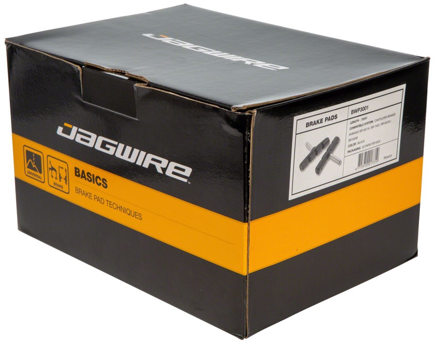 Jagwire Mountain Sport Brake Pads Smooth Post 70mm Pad Box of 50 Pairs 1