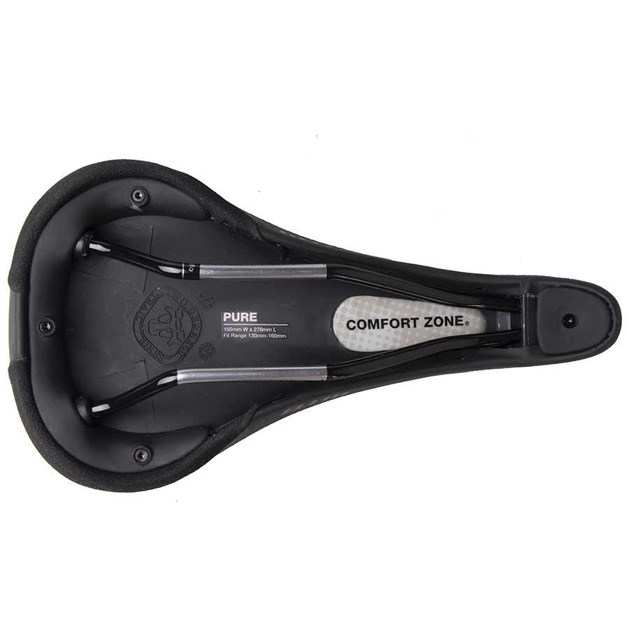 WTB Pure Black Saddle 275mm Width Chromoly Rails Lightweight Padding 5