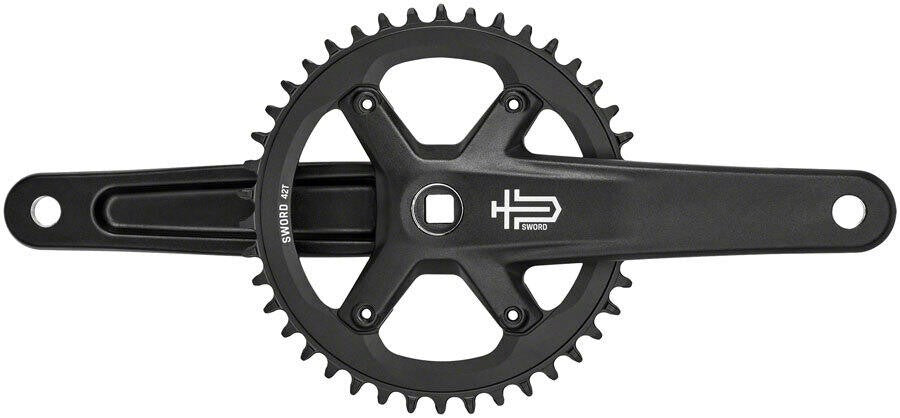 microSHIFT Sword Black 1x Crankset - 172.5mm 9/10-Speed 42t 110 Asym BCD JIS 1