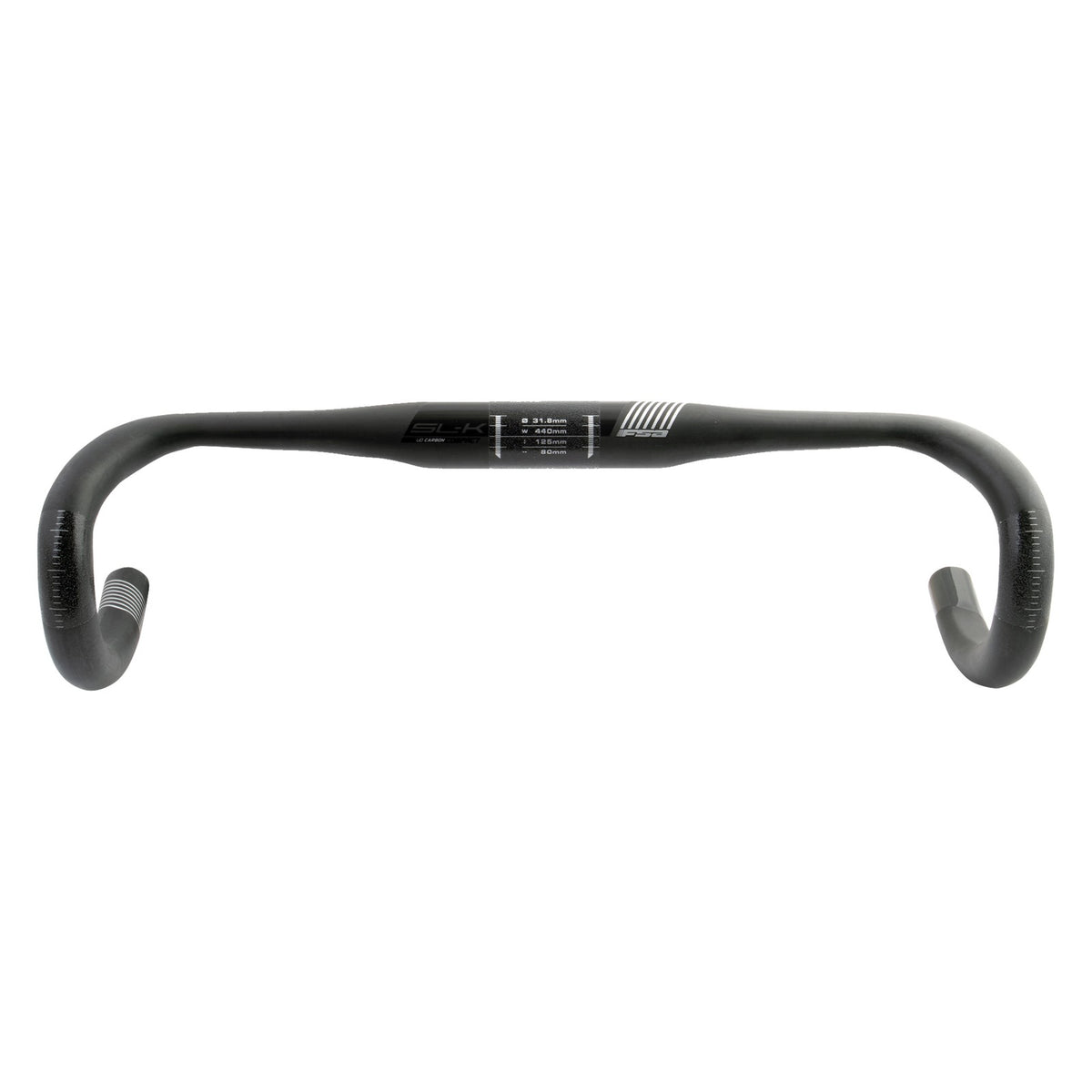 FSA (Full Speed Ahead) SL-K Compact Drop Handlebar - Carbon, 31.8mm, 44cm, Black 1