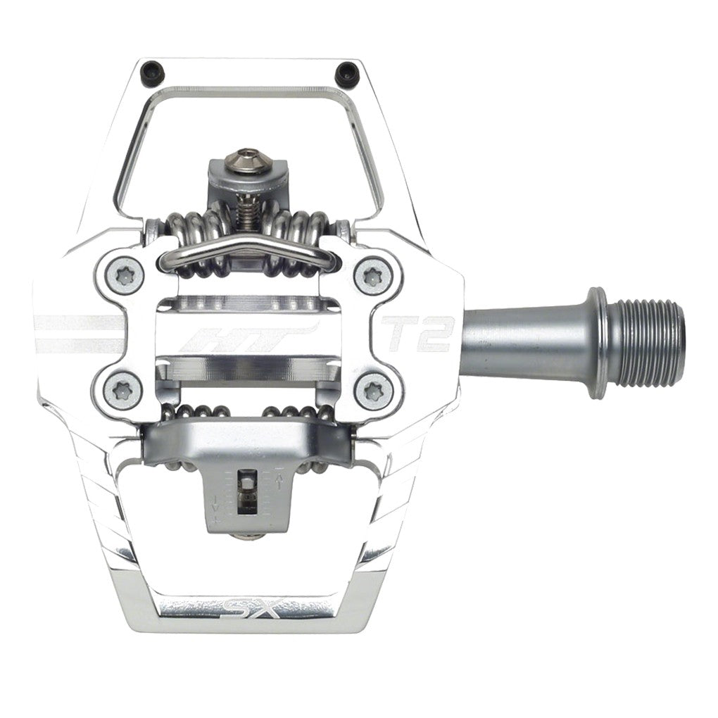HT T2-SX BMX Dual Sided Clipless Platform Pedals Aluminum Body 9/16" Axle 1