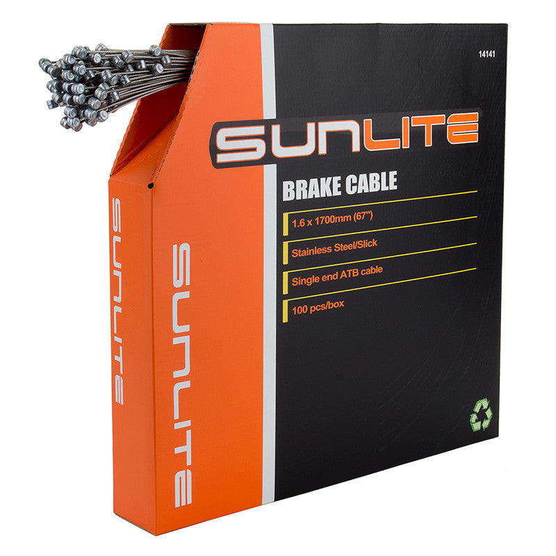Sunlite Brake Cables Cable Brake Sunlt 1.6x1700ss Slk Atb Bxof100 1