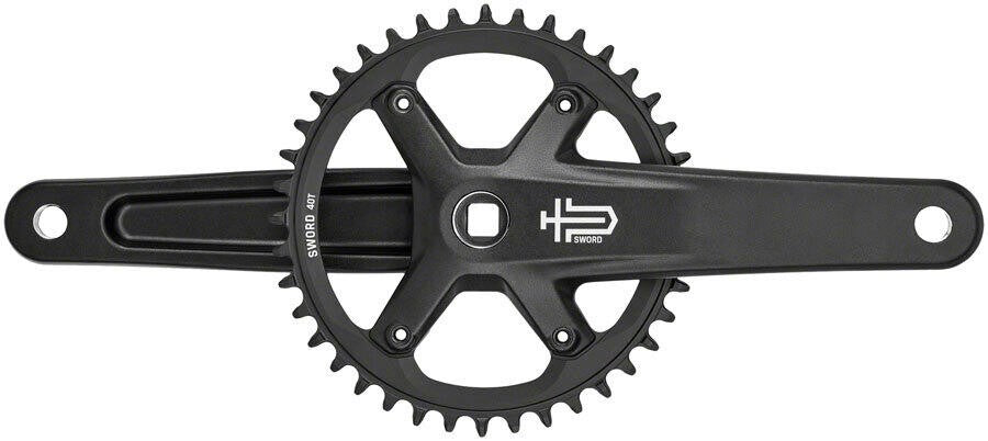 microSHIFT Sword Black 1x Crankset - 175mm 9/10-Speed 40t 110 Asym BCD JIS 1