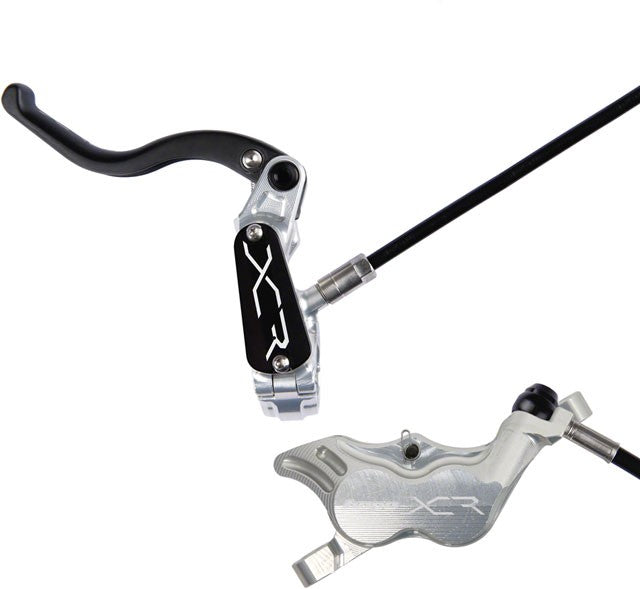 Hope XCR Pro E4 Disc Brake and Lever Set - Front, Hydraulic, Post Mount, Silver 1