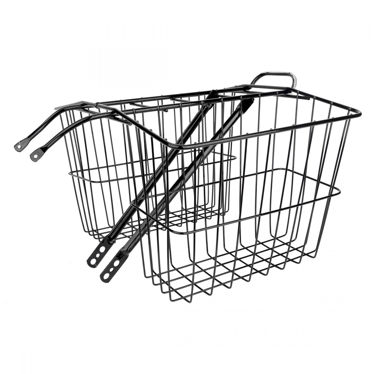Wald Bicycle Products #520 Twin Rear Basket Black - 6.25 x 13.5 x 11" 2