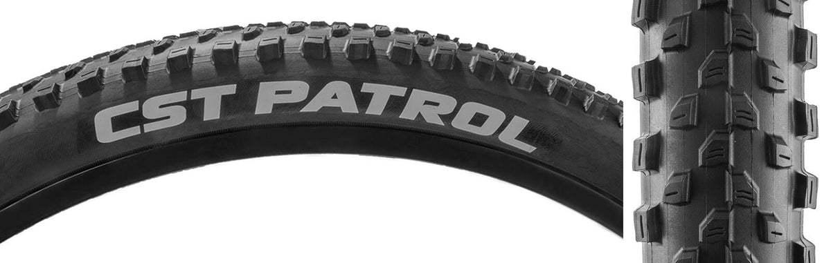 2 PACK: CST Patrol Tire 26x2.1 Black Steel Bead SC 27TPI MTB Mountain 26" - PAIR 2