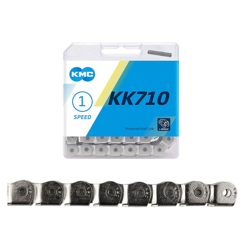 KMC KK710 Kool Knight Half-Link 1/8" Chain 112-Links Silver BMX Fixed Track 1