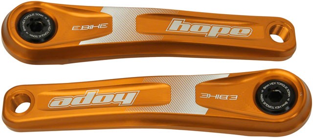 Hope Ebike Crank Arm Set - 165mm, ISIS, Standard Offset, Orange 1