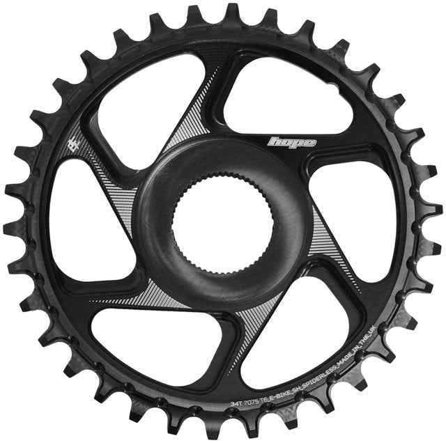 Hope Spiderless Chainring - 34T, R22, Ebike, Shimano, Black 1