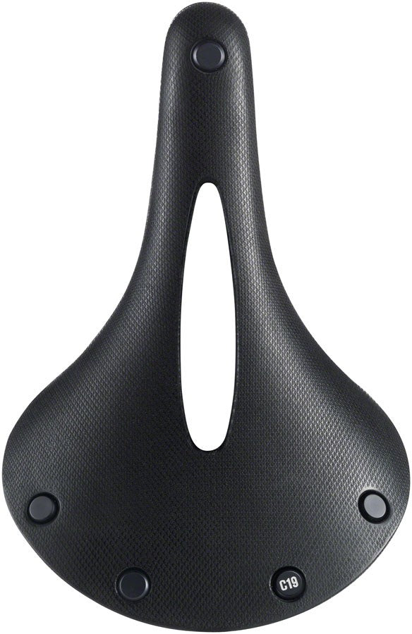 Brooks C19 Carved All Weather Saddle - Steel, Black, Men's 1