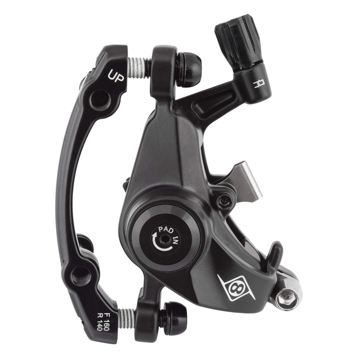 Origin8 Vise II PM Road Mechanical Disc Brake Caliper, Front or Rear, Black 1