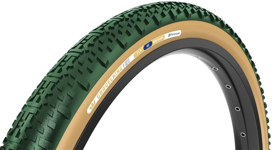 2x Panaracer GravelKing X1 700x40 Tubeless Folding Tires Green/Brown 2