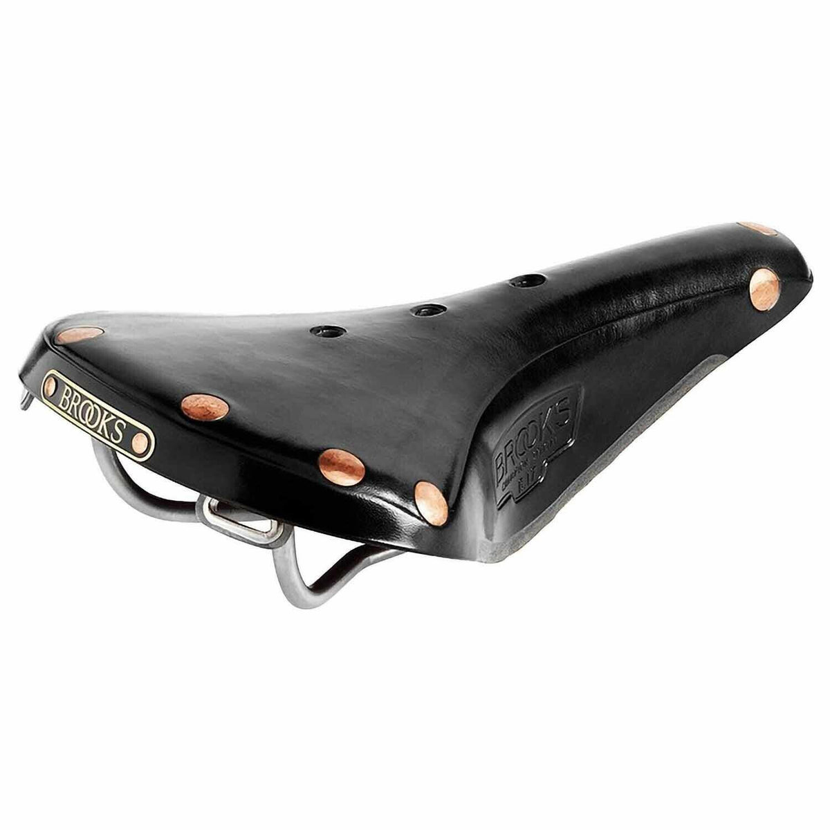 Brooks B17 Special Titanium Saddle - Black + Copper Rivets & Titanium Rails 1
