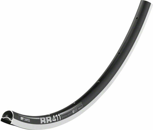 DT Swiss RR 411 700c Tubeless-Ready Road Rim 24h Black includes Squorx 1