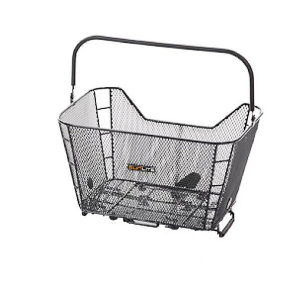 Sunlite Bicycle Rack Mount Mesh Basket with Quick Release Commuter Hybrid Bike 1