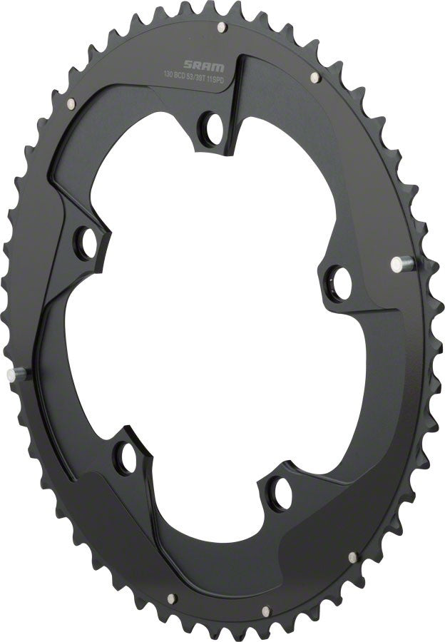SRAM Red 22 53T 130mm BCD 11-Speed Aluminum Outer Chainring with Two Pins 1