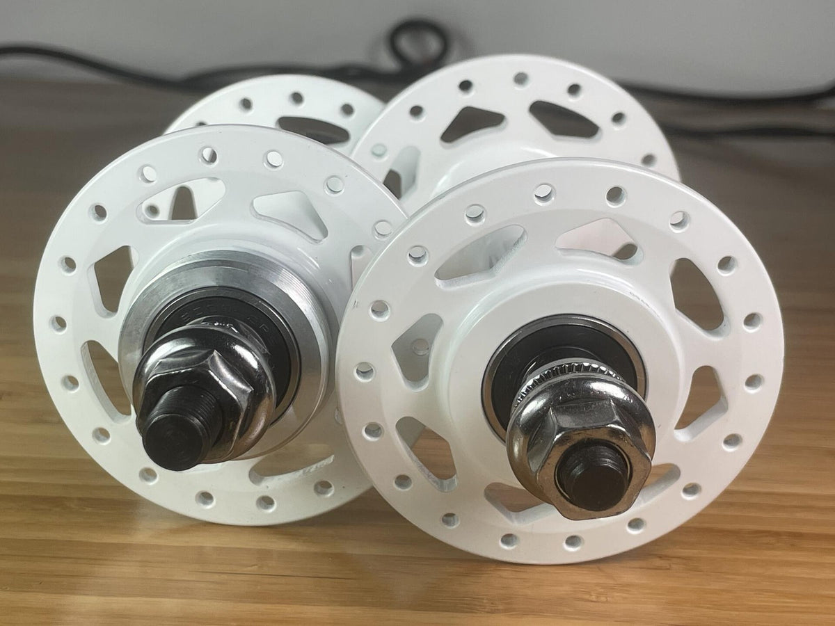 Unused COBRA Track/Fixie/BMX 36h Hub Set 100/120mm Fix / Free White Powder Coat 3