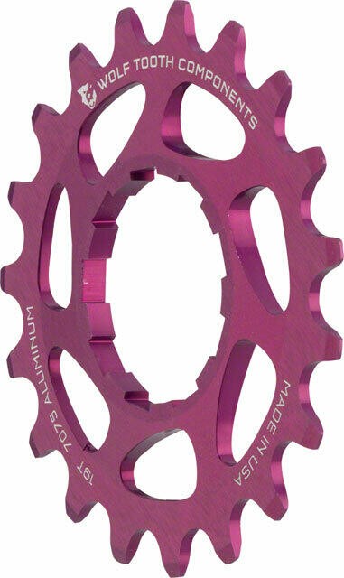 Wolf Tooth Components Single Speed Aluminum Cog 19T Compatible with 3/32 1