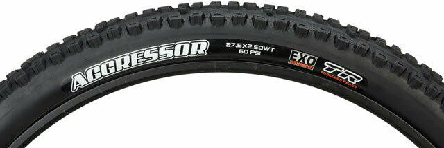 Maxxis Aggressor Tire 27.5 x 2.5 Tubeless Folding Black Dual EXO Wide Trail 1