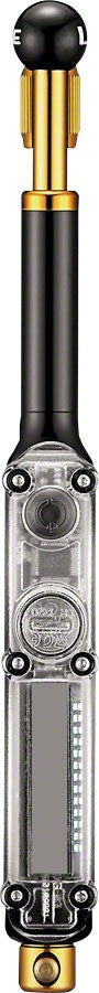 Lezyne Digital Shock Drive Pump 350 psi with zero-loss chuck head, Black/Gold 3