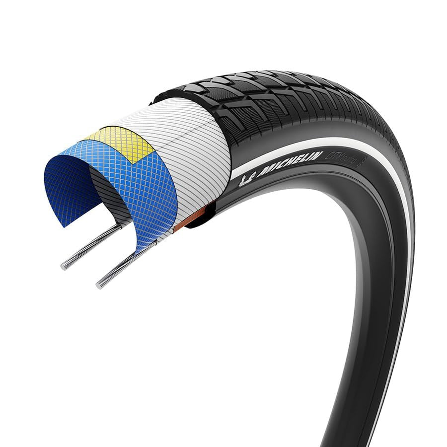 Michelin City Touring Road Tire 700x47c Wire Clincher MAGI-X City Shield Black 5