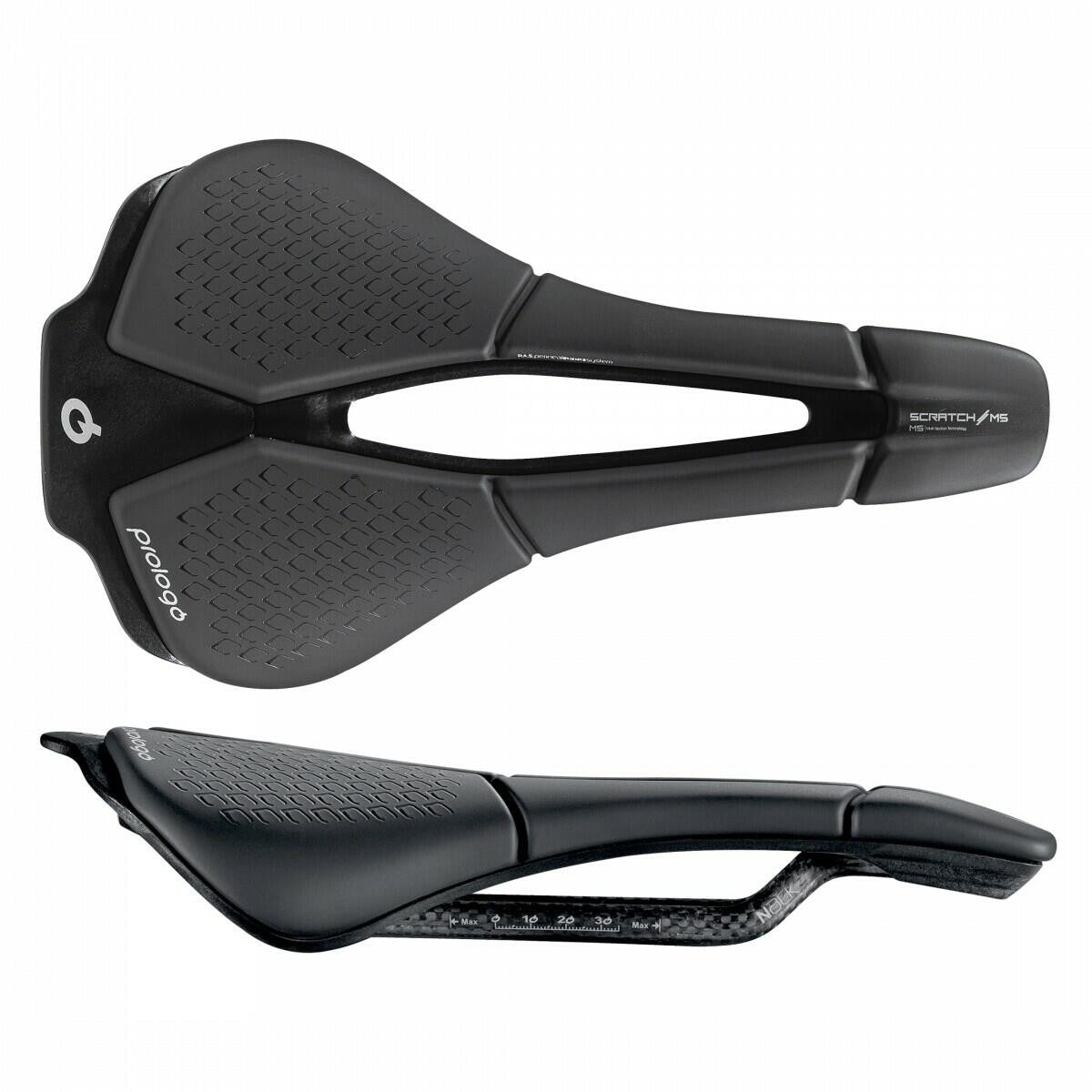 Prologo Scratch M5 PAS 140mm Nack Carbon Comp Rail Saddle Black Road MTB Cross 1