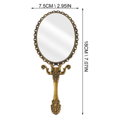 Zinc Alloy Handheld Compact Mirror Makeup Mirror Handle