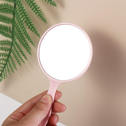 1pc Makeup Mirror Durable Handle Handheld Mirror Anti-Fall