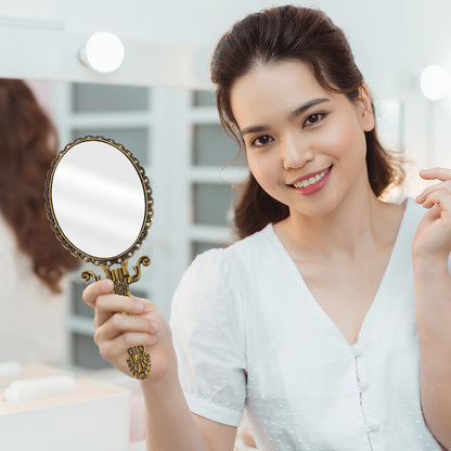 Zinc Alloy Handheld Compact Mirror Makeup Mirror Handle