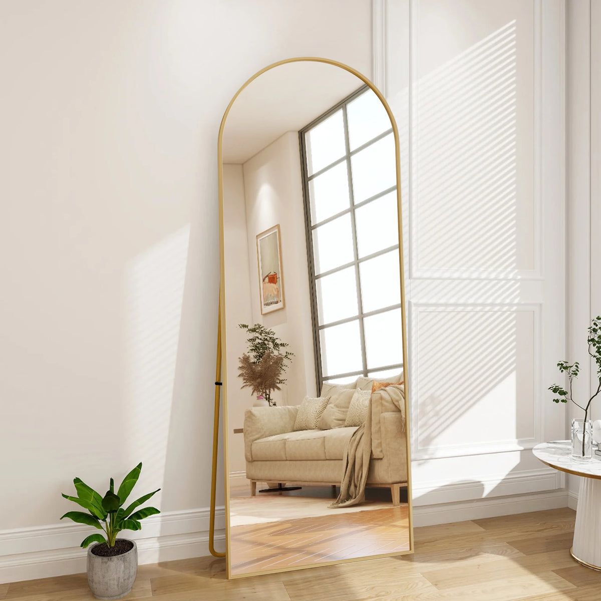Freestanding Mirror 164 54 Cm Aluminum Alloy Frame