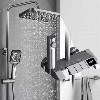 Smart Digital Display Shower Faucet Piano Style Rainlfall