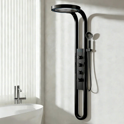 Wall Mounted Light Shower Faucet Panel Led Digital