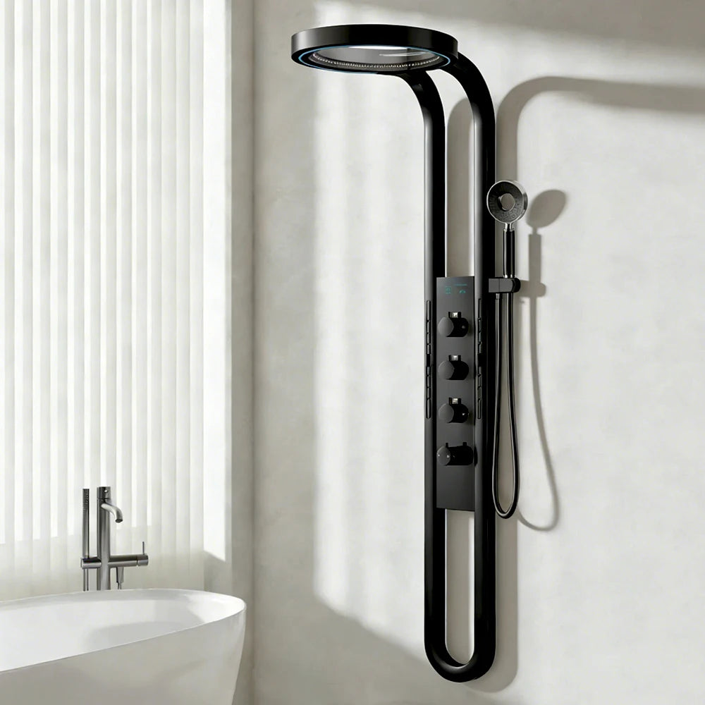 Wall Mounted Light Shower Faucet Panel Led Digital