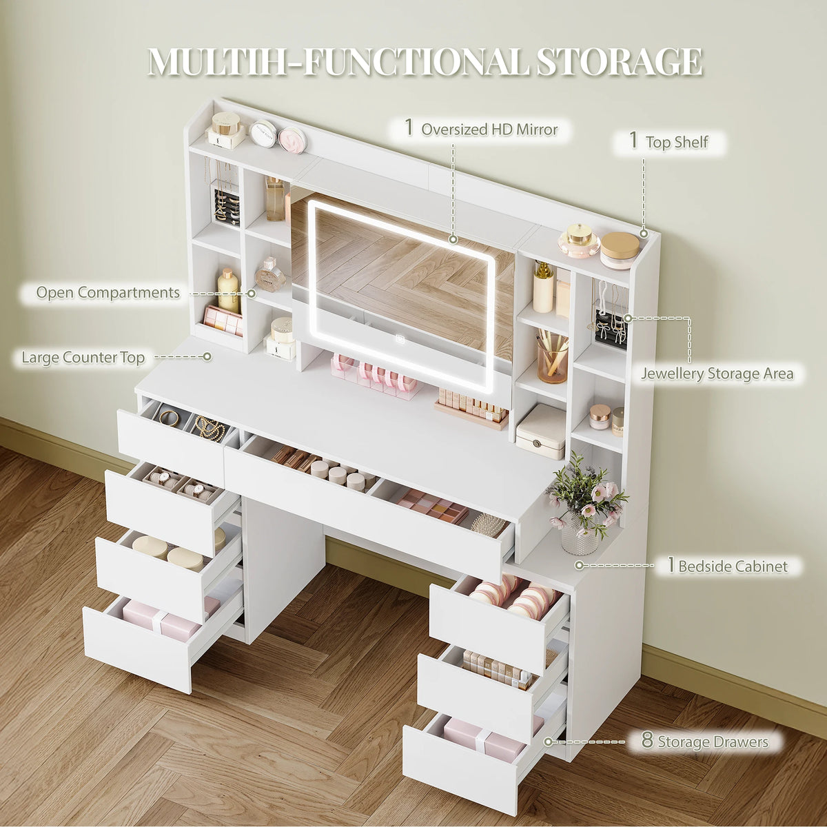 120 Cm Dressing Table Mirror Large Mirror Vanity