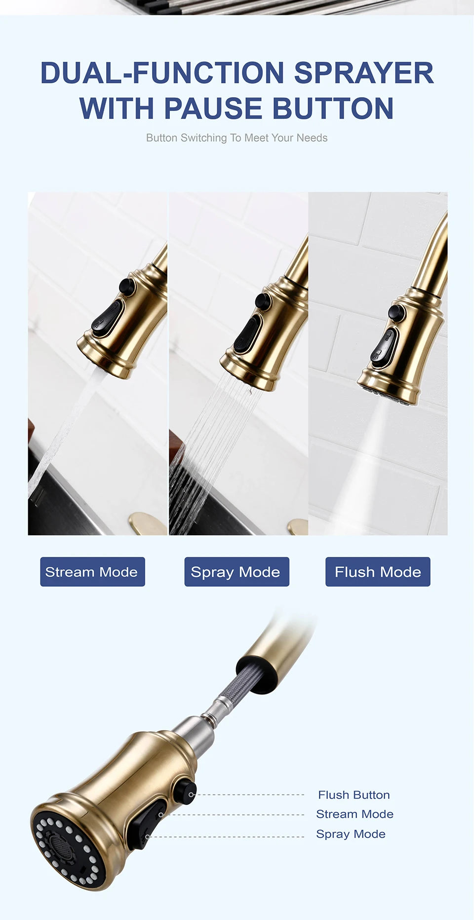 Touch Sensor Faucet Smart Control Mixer Tap Pull