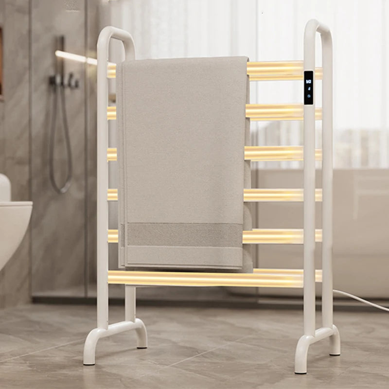 White Freestanding Mountable Towel Warmer Heated Towel Rack