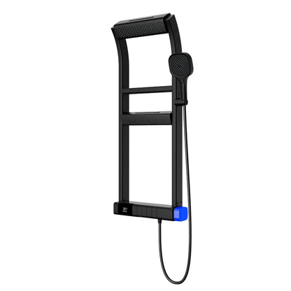 Black Multi-Function Shower System Bathroom Wall Mounted