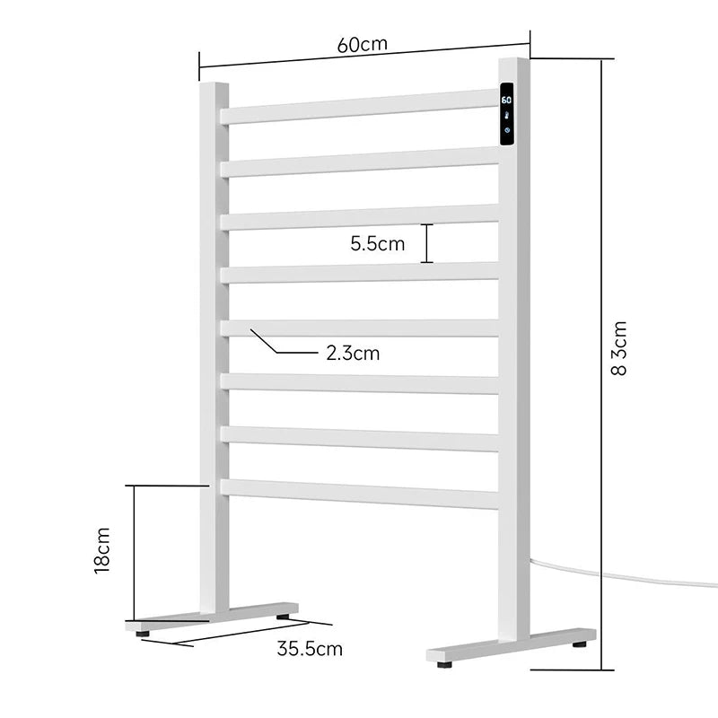 White Freestanding Mountable Towel Warmer Heated Towel Rack