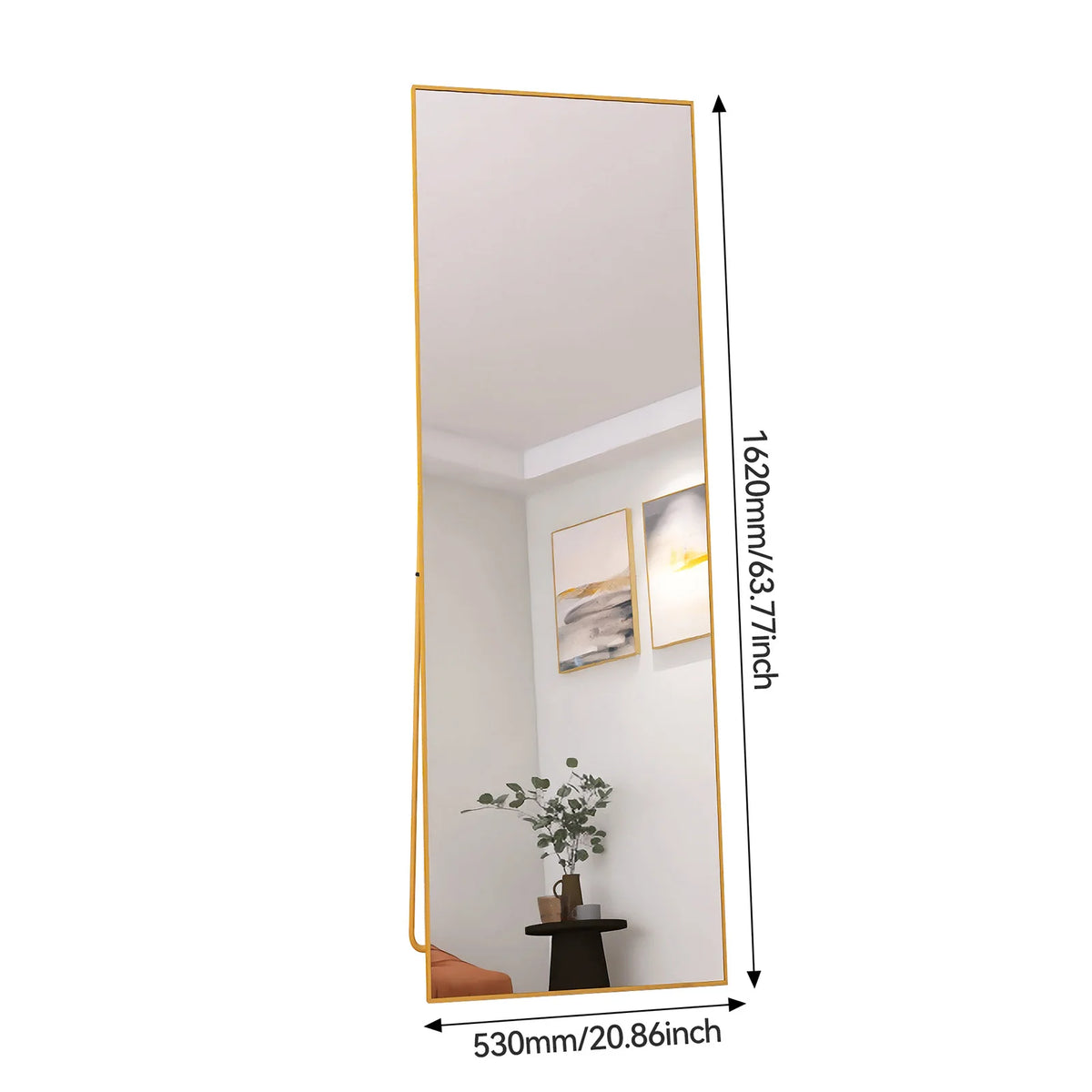 Rosahqnda Full Length Mirror 53x162cm Standing Mirror Wall