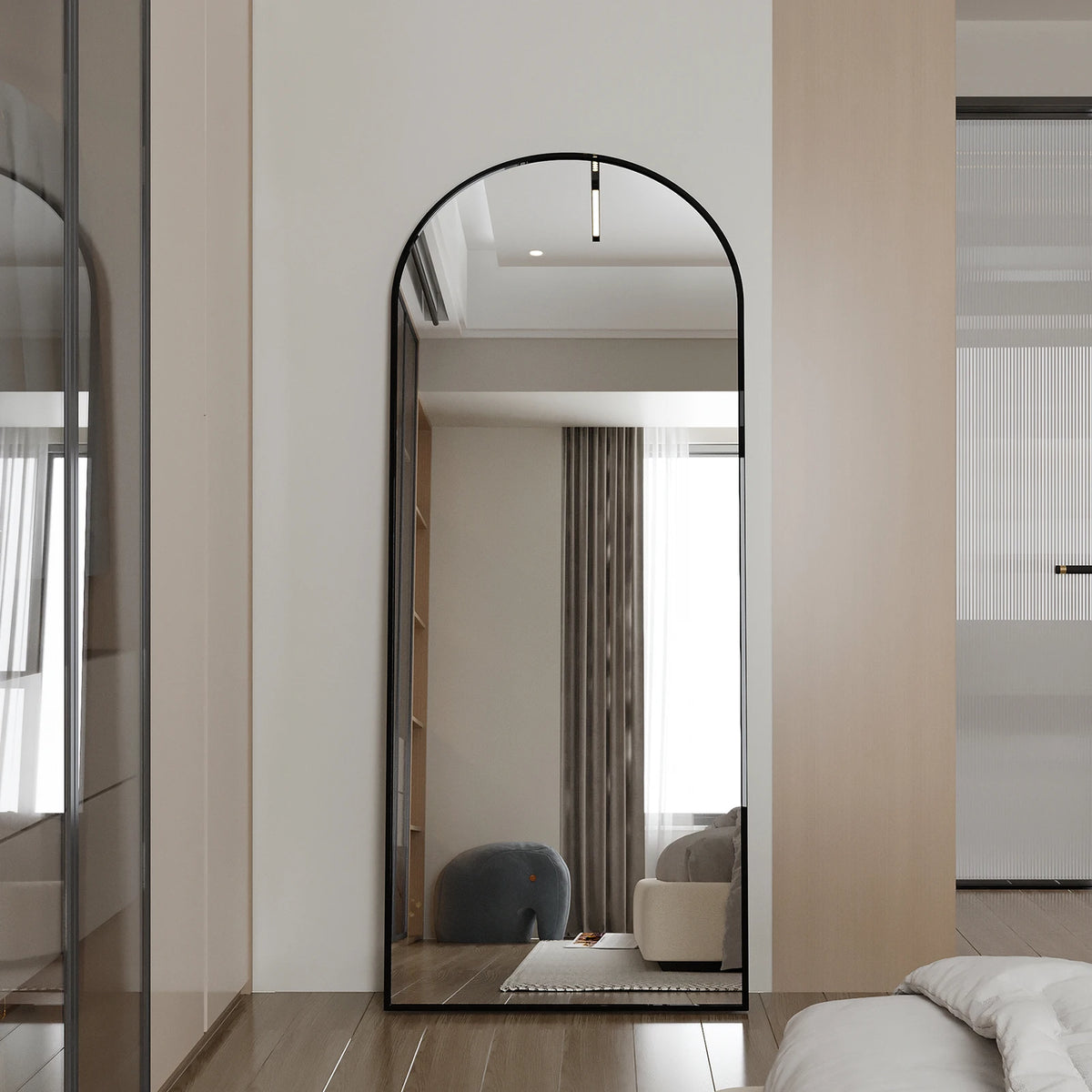 Rosahqnda Full Length Mirror 53x162cm Standing Mirror Wall