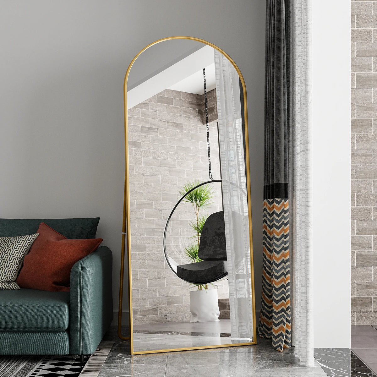Rosahqnda Full Length Mirror 53x162cm Standing Mirror Wall