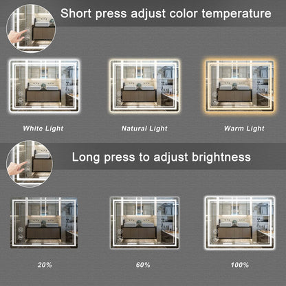 Bathroom Mirror Led Lights Illuminated Bathroom Mirror Wall