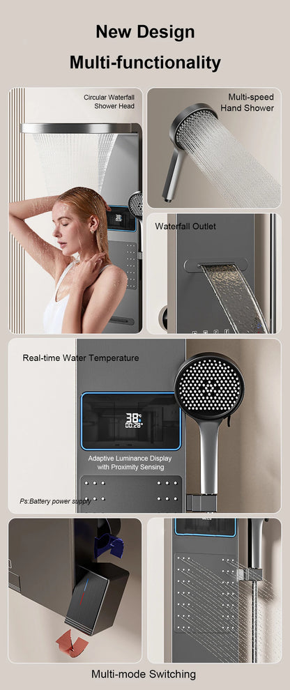 Led Shower Panel System Wall Mounted Rain &