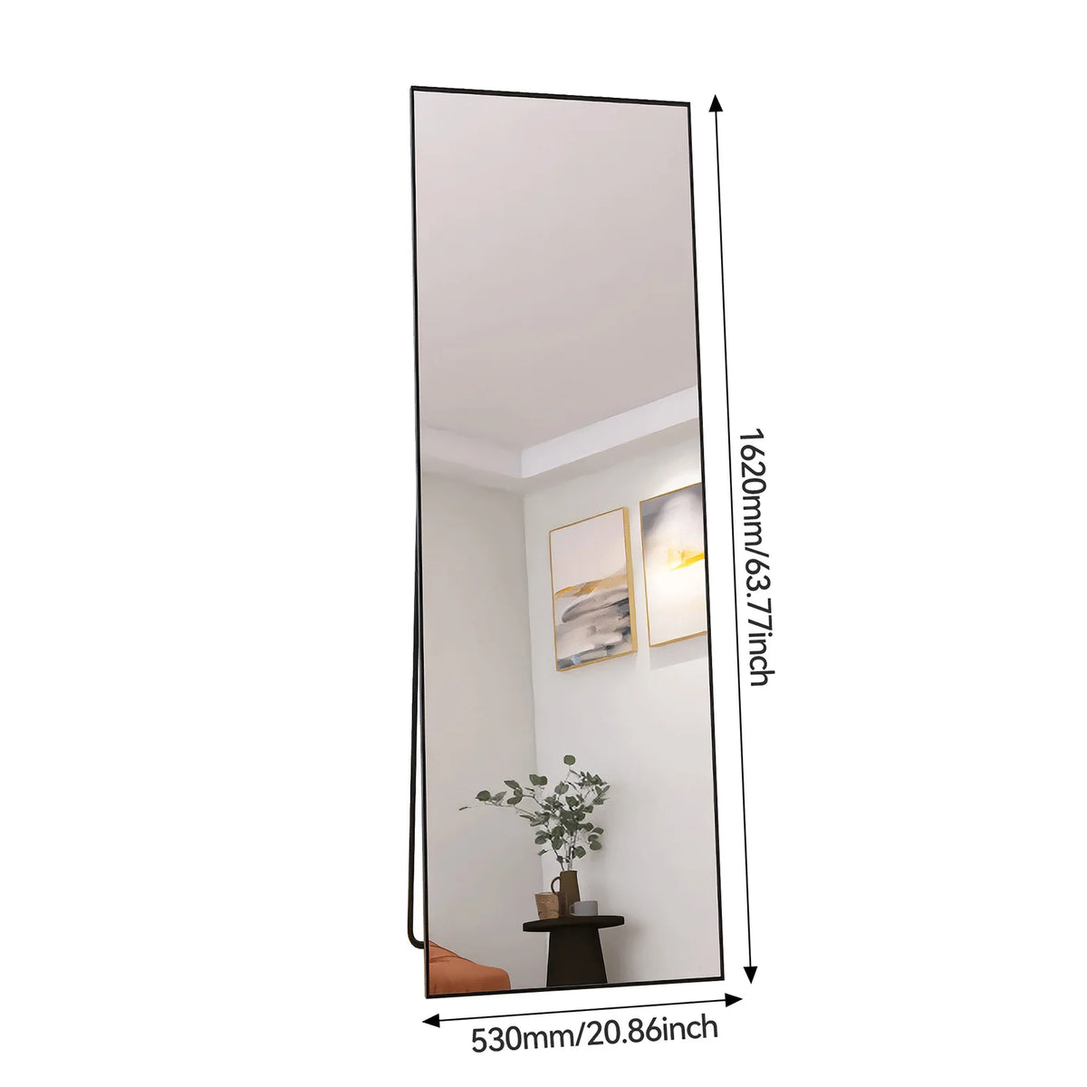 Rosahqnda Full Length Mirror 53x162cm Standing Mirror Wall