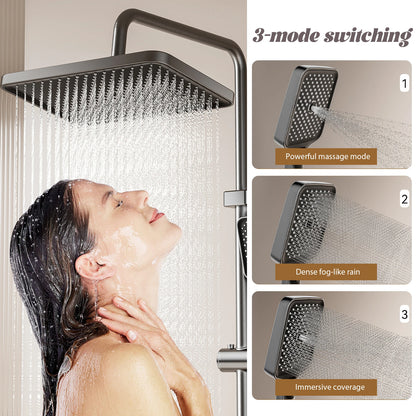 Functions Piano Keys Bathroom Shower Faucet Digital Temperature
