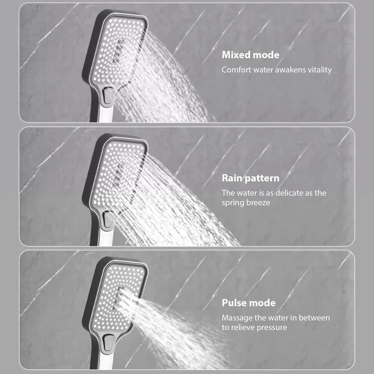 Smart Digital Display Shower Faucet Piano Style Rainlfall